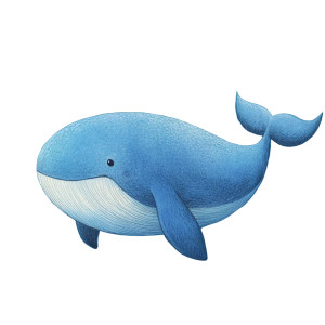 Whale Deep Sea Illustration Vinyl Car Decal Sticker – Waterproof & UV-Resistant 4.0"