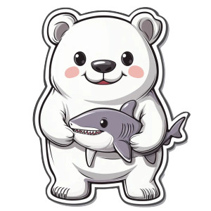 White Bear Shark Sticker Vinyl Car Decal Sticker – Waterproof & UV-Resistant 4.0" White Bear Shark Sticker Vinyl Car Decal Sticker – Waterproof & UV-Resistant 4.0"