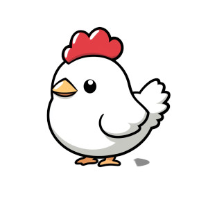 White Chicken Far Side Vinyl Car Decal Sticker – Waterproof & UV-Resistant 4.19"
