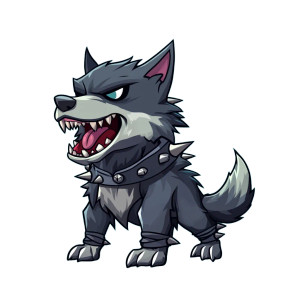 Wolf Enemy Chibi Sprite Vinyl Car Decal Sticker – Waterproof & UV-Resistant 4.0"