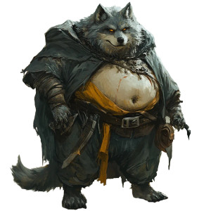 Wolf Fat Humanoid Death Vinyl Car Decal Sticker – Waterproof & UV-Resistant 4.0"