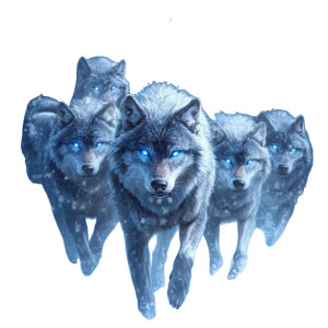 Wolves Blue Eyes Snow Vinyl Car Decal Sticker – Waterproof & UV-Resistant 4.0"