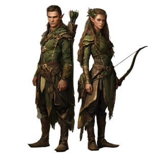 Wood Elf Rangers Fantasy Vinyl Car Decal Sticker – Waterproof & UV-Resistant 4.0"