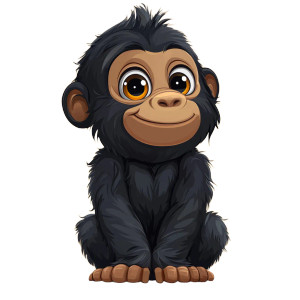 Young Cute Gorilla Smiling Vinyl Car Decal Sticker – Waterproof & UV-Resistant 4.0" Young Cute Gorilla Smiling Vinyl Car Decal Sticker – Waterproof & UV-Resistant 4.0"