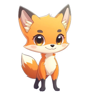 Young Orange Fox Smiling Vinyl Car Decal Sticker – Waterproof & UV-Resistant 4.0"