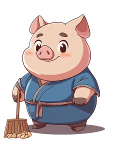 Zhu Bajie Sticker Chibi Vinyl Car Decal Sticker – Waterproof & UV-Resistant 4.0"