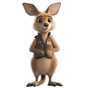 Zoo Kangaroo Mascot Vinyl Car Decal Sticker – Waterproof & UV-Resistant 4.0" Zoo Kangaroo Mascot Vinyl Car Decal Sticker – Waterproof & UV-Resistant 4.0"