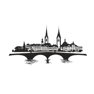Zurich Skyline Silhouette Vinyl Car Decal Sticker – Waterproof & UV-Resistant 4.0"