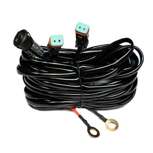 Southern Truck Light Bar Wiring Harness 79905 Fits All Southern Truck Light Bars Except Combination Kits; 14 Gauge Wire; 30 Amp In Line Fuse; 11 Foot Length; With Dual DT Connector/40 Amp Relay/Rocker Flip On/Off Switch Southern Truck Light Bar Wiring Harness 79905 Fits All Southern Truck Light Bars Except Combination Kits; 14 Gauge Wire; 30 Amp In Line Fuse; 11 Foot Length; With Dual DT Connector/40 Amp Relay/Rocker Flip On/Off Switch