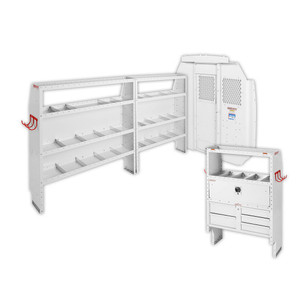 Weather Guard Van Storage System Kit 600-8452R Cable/Plumber Package; White Weather Guard Van Storage System Kit 600-8452R Cable/Plumber Package; White