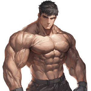 Muscular Anime Man V3 Vinyl Car Decal Sticker – Waterproof & UV-Resistant 8" Muscular Anime Man V3 Vinyl Car Decal Sticker – Waterproof & UV-Resistant 8"