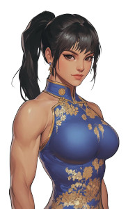 Cartoon Chun-Li Vinyl Car Decal Sticker – Waterproof & UV-Resistant 8"