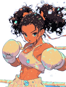 Female Boxer Vinyl Car Decal Sticker – Waterproof & UV-Resistant 8"