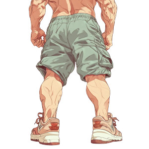 Muscular Man Back Vinyl Car Decal Sticker – Waterproof & UV-Resistant 8"