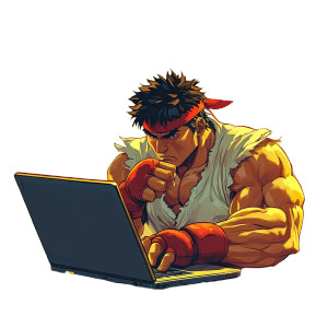 Street Fighter Gamer Vinyl Car Decal Sticker – Waterproof & UV-Resistant 8"