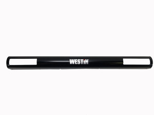 Westin Public Safety Bumper Push Bar Top Channel Cover 36-6005SMP2 Elite; For Westin Elite Series Bumper Push Bar; With 2 Soundoff MR6 Code Light Mounting Holes; Powder Coated; Black; Steel