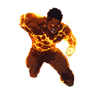 Fiery Transformation Hero Vinyl Car Decal Sticker – Waterproof & UV-Resistant 8" Fiery Transformation Hero Vinyl Car Decal Sticker – Waterproof & UV-Resistant 8"