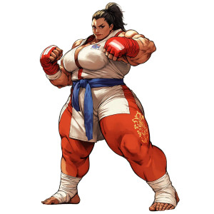 Female Zangief Art Vinyl Car Decal Sticker – Waterproof & UV-Resistant 8"