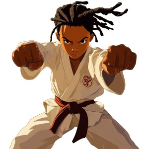 Karate Kid Cartoon Vinyl Car Decal Sticker – Waterproof & UV-Resistant 8" Karate Kid Cartoon Vinyl Car Decal Sticker – Waterproof & UV-Resistant 8"
