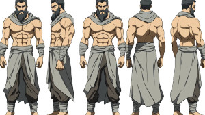 Muscular Bearded Mage Vinyl Car Decal Sticker – Waterproof & UV-Resistant 8"