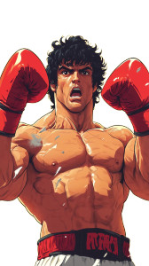 Comical Rocky Pose Vinyl Car Decal Sticker – Waterproof & UV-Resistant 8"