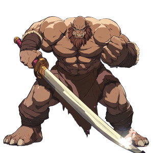 Muscular Orc Flexing Vinyl Car Decal Sticker – Waterproof & UV-Resistant 8"