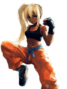 Blonde Asian Fighter Vinyl Car Decal Sticker – Waterproof & UV-Resistant 8" Blonde Asian Fighter Vinyl Car Decal Sticker – Waterproof & UV-Resistant 8"