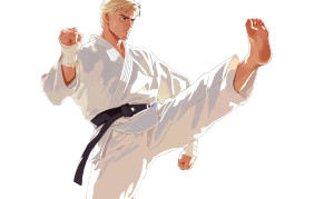 Karate High Kick Vinyl Car Decal Sticker – Waterproof & UV-Resistant 8"