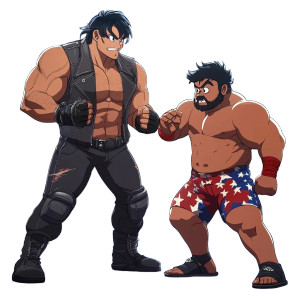 Anime Wrestling Duel V2 Vinyl Car Decal Sticker – Waterproof & UV-Resistant 8" Anime Wrestling Duel V2 Vinyl Car Decal Sticker – Waterproof & UV-Resistant 8"