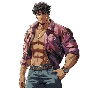 Jonathan Joestar Pose Vinyl Car Decal Sticker – Waterproof & UV-Resistant 8"
