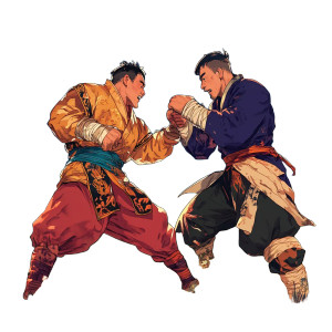 Mongolian Boxers Confrontation Vinyl Car Decal Sticker – Waterproof & UV-Resistant 8" Mongolian Boxers Confrontation Vinyl Car Decal Sticker – Waterproof & UV-Resistant 8"