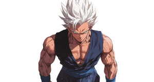 Muscular White-Haired Man Vinyl Car Decal Sticker – Waterproof & UV-Resistant 8"