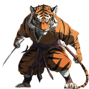 Ninja Master Tiger Vinyl Car Decal Sticker – Waterproof & UV-Resistant 8" Ninja Master Tiger Vinyl Car Decal Sticker – Waterproof & UV-Resistant 8"