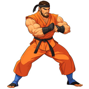 Dynamic Martial Artist Vinyl Car Decal Sticker – Waterproof & UV-Resistant 8"