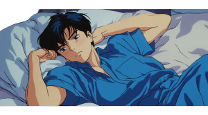 Anime Man Resting Vinyl Car Decal Sticker – Waterproof & UV-Resistant 8"