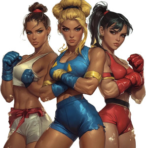 Street Fighter Women Vinyl Car Decal Sticker – Waterproof & UV-Resistant 8"