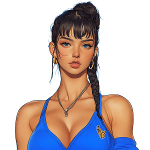 Chunli In Sweatpants Vinyl Car Decal Sticker – Waterproof & UV-Resistant 8"