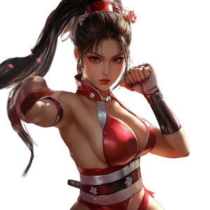 Mai Shiranui Combat Vinyl Car Decal Sticker – Waterproof & UV-Resistant 8"