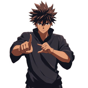 Anime Jutsu Pose Vinyl Car Decal Sticker – Waterproof & UV-Resistant 8"