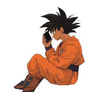 Goku Calls Chichi Vinyl Car Decal Sticker – Waterproof & UV-Resistant 8"