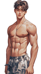 Anime Swimmer Portrait Vinyl Car Decal Sticker – Waterproof & UV-Resistant 8"