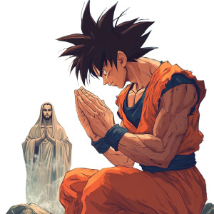 Goku Prays To Jesus Vinyl Car Decal Sticker – Waterproof & UV-Resistant 8" Goku Prays To Jesus Vinyl Car Decal Sticker – Waterproof & UV-Resistant 8"