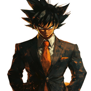 Kakarot In Suit Vinyl Car Decal Sticker – Waterproof & UV-Resistant 8" Kakarot In Suit Vinyl Car Decal Sticker – Waterproof & UV-Resistant 8"