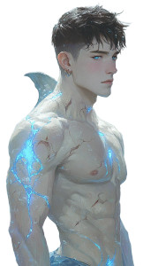 Lanky Merman Vinyl Car Decal Sticker – Waterproof & UV-Resistant 8"