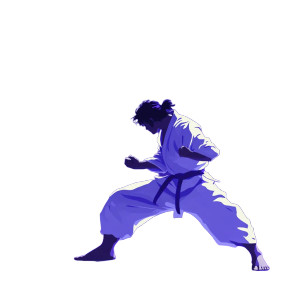 Martial Fighter Stance V2 Vinyl Car Decal Sticker – Waterproof & UV-Resistant 8"