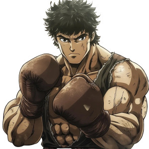 Boxing Anime Character V3 Vinyl Car Decal Sticker – Waterproof & UV-Resistant 8"