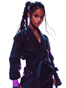 Cyberpunk Jiu Jitsu Girl Vinyl Car Decal Sticker – Waterproof & UV-Resistant 8" Cyberpunk Jiu Jitsu Girl Vinyl Car Decal Sticker – Waterproof & UV-Resistant 8"