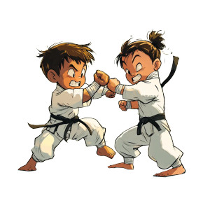 Karate Kids Fight Vinyl Car Decal Sticker – Waterproof & UV-Resistant 8" Karate Kids Fight Vinyl Car Decal Sticker – Waterproof & UV-Resistant 8"