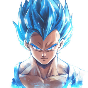Gogeta Blue Vinyl Car Decal Sticker – Waterproof & UV-Resistant 8"