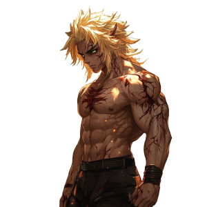 Muscular Blonde Warrior Vinyl Car Decal Sticker – Waterproof & UV-Resistant 8"